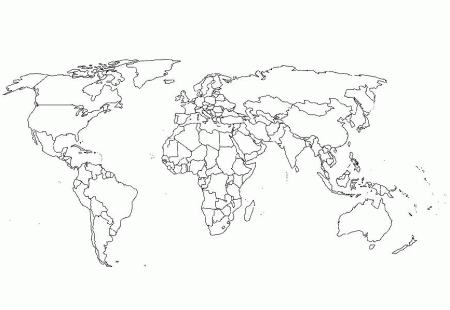 World map coloring page with countries | www.veupropia.org