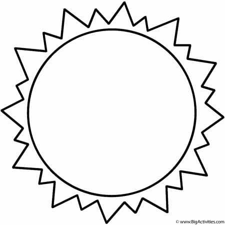 Sun - Coloring Page (Space)