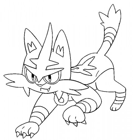 Coloring page Pokémon Sun and Moon : Torracat 50