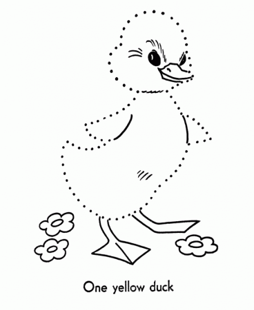 Easter Dot-to-Dot Coloring Activity Pages | Kids Easter Duckling connect  the dots Activity page sheet | HonkingDonkey