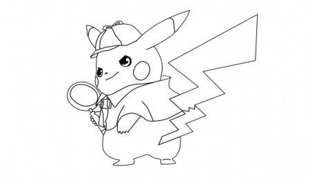 Easy Pokemon Detective Pikachu Movie Coloring Pages to Printable ...