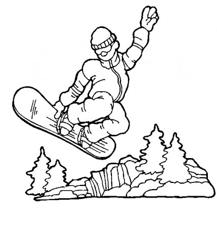 Best Sports Coloring Pages: Snowboarding Coloring Pages