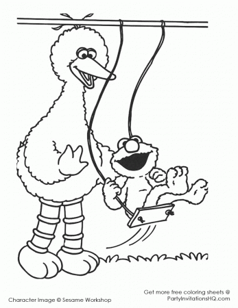 baby bear from sesame street. coloring page sesame street coloring ...
