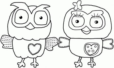 Free Printable 2 Owl Coloring Pages For Kids - VoteForVerde.com