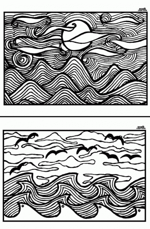 Free Printable Adult Coloring Pages - Sunsets 'n Scenes