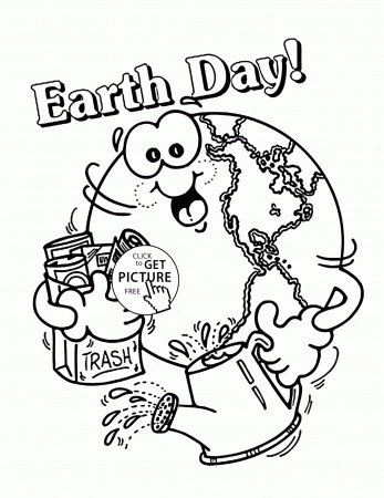 Happy Earth - Earth Day coloring page for kids, coloring pages ...