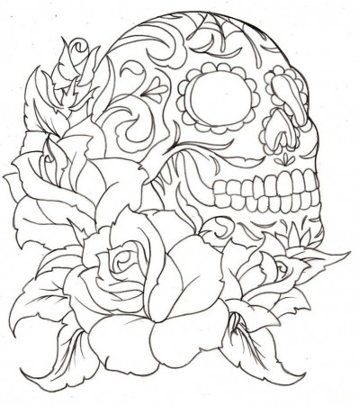 Sugar Skull Coloring Book Free Coloring Skull Coloring Skull And ...