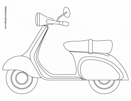 Scooter coloring page | Download Free Scooter coloring page for 