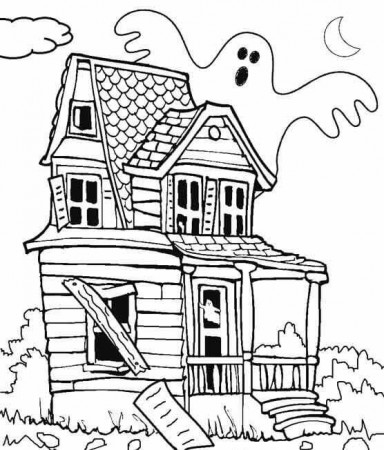 25 Free Printable Haunted House Coloring Pages For Kids