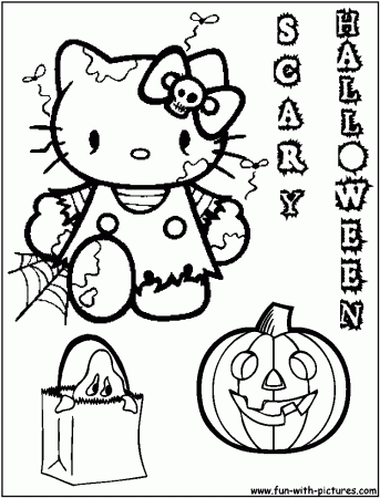 Hello Kitty Halloween Coloring Pages | Hello Kitty Forever