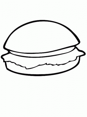 Junk Food Hamburger Coloring Page - Download & Print Online ...