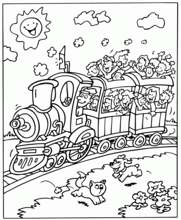 Christmas Trains Coloring Pages - Coloring Pages For All Ages