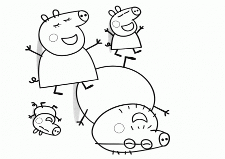Peppa Pig Family : Peppa Pig Colouring Pages Kids Printable. Peppa ...