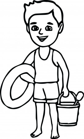 Coloring Pages : Coloring Beachintable Summer Beach Sheets Boy On ...