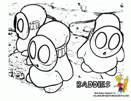 Mario Shy Guy Coloring Pages - Coloring Home