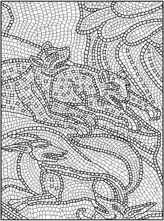 printable mosaic coloring pages. adult coloring pages flowers ...