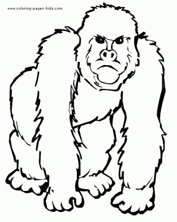 Monkey Color Sheet. 1000 images about color pages and writing ...