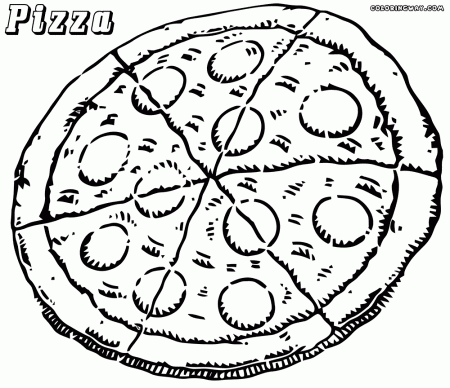 Pizza coloring pages | Coloring pages to download and print