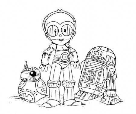 Chibi Droids Star Wars Coloring Page - Free Printable Coloring Pages for  Kids