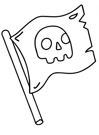Kids-n-fun.com | Coloring page Pirates easy Pirate Flag