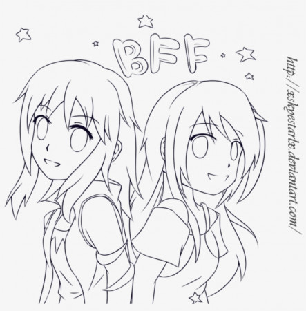 Bff Anime Colouring Pages - Bff Best ...pngkey.com