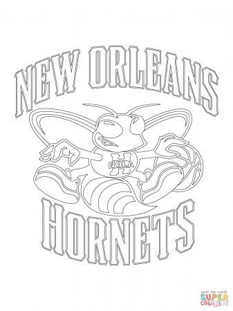 New Orleans Hornets Logo coloring page | Free Printable Coloring Pages