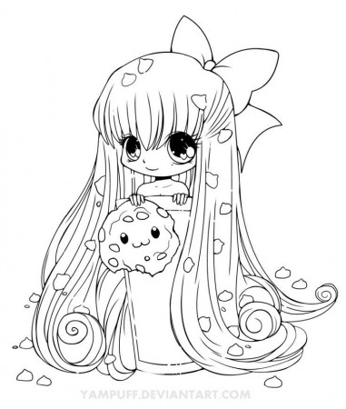 colouring pages kawaii girls - Clip Art Library