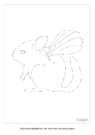 Winged Chinchilla Coloring Pages | Free Fairytales & Stories Coloring Pages  | Kidadl