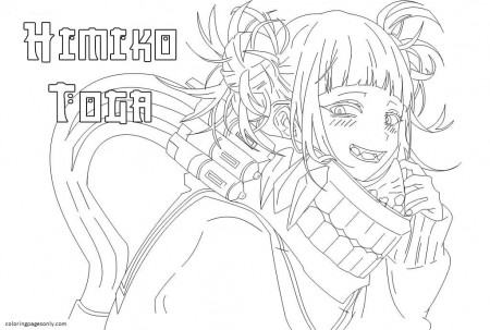 Himiko Toga In MHA Coloring Pages - My Hero Academia Coloring Pages - Coloring  Pages For Kids And Adults