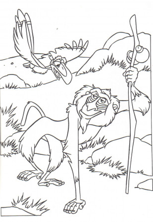 Rafiki - The Lion King Kids Coloring Pages