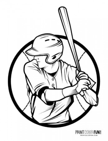 14 baseball player coloring pages: Free ...
