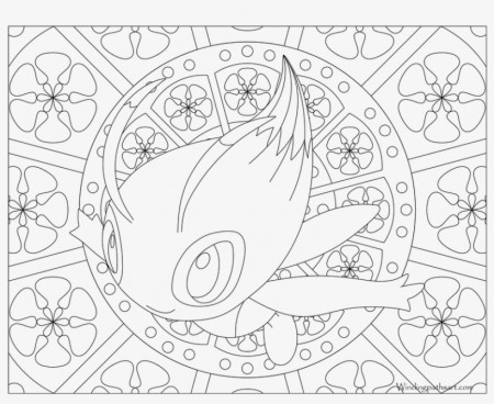 251 Celebi Pokemon Coloring Page - Adult Pokemon Coloring Sheet PNG Image |  Transparent PNG Free Download on SeekPNG