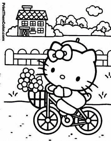 Simple Hello Kitty Coloring Pages - Widetheme