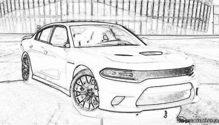 Dodge Charger 2015 Coloring Page