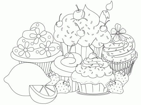 Printable 42 Cupcake Coloring Pages 2094 - Coloring Pages Cups ...