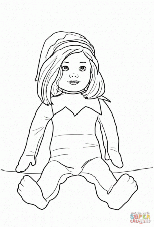 Coloring Pages: Girl Elf On The Shelf Coloring Page Free Printable ...