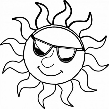 Coloring Pages: Sun Sunglasses Lotion Summer Coloring Page ...