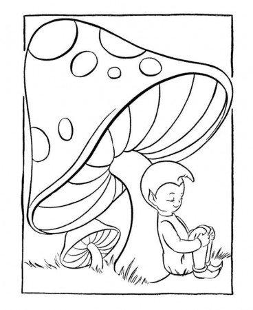 Mushroom Fairy Coloring Pages - Free Coloring Sheets
