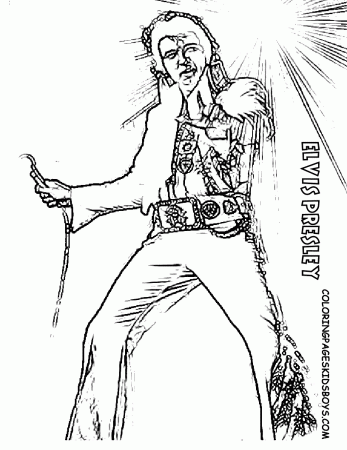 Elvis | Free Coloring Pages On Masivy World - Coloring Home