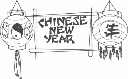 Lanterns Chinese New Year Coloring Pages | New Year Coloring pages ...