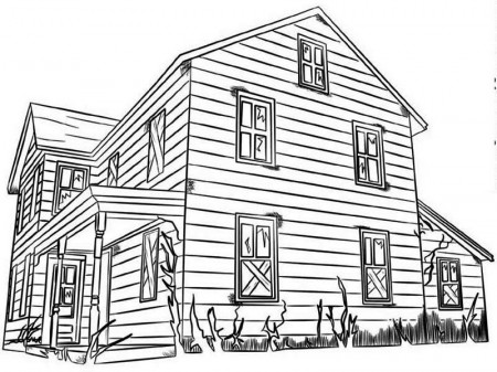House Made from Wood in Houses Coloring Page: House Made from Wood ...