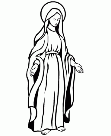 Coloring Picture Of Mary - Coloring Pages for Kids and for Adults