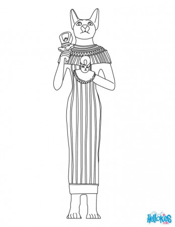 GODS AND GODDESSES of Ancient Egypt coloring pages - BASTET ...