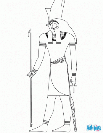 GODS AND GODDESSES of Ancient Egypt coloring pages - EGYPTIAN GOD RA