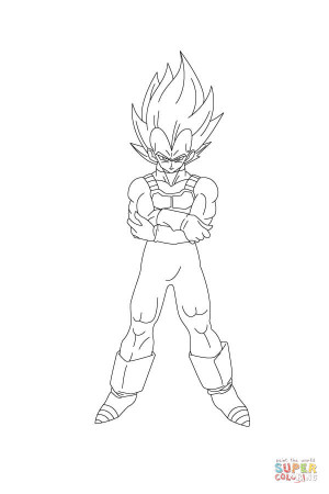 Vegeta Is Angry coloring page | Free Printable Coloring Pages