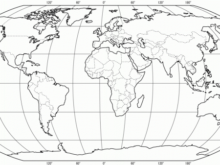 Free Coloring Pages Of Outline Of Map World Map Coloring Page ...