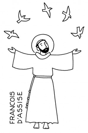 St Francis of Assisi coloring page | Saint Francis of Assisi ...