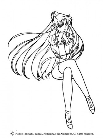 SAILOR MOON coloring pages - Marcy and Chibiusa