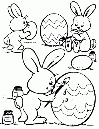 Coloring Pages Rabbits Bunny