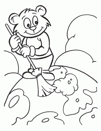 Make the Earth a clean place to live coloring page | Download Free 